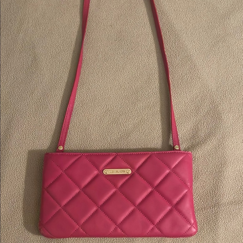 Michael Kors Pink Quilted Crossbody Bag